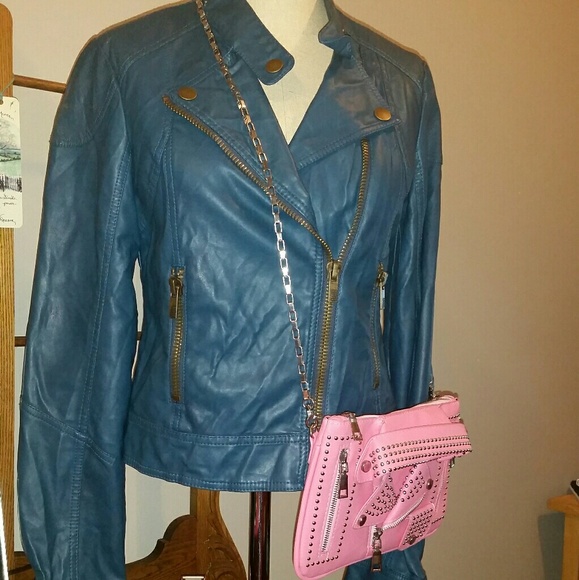 Studded Moto Jacket Crossbody Bags *One Pink Left* - Picture 5 of 7